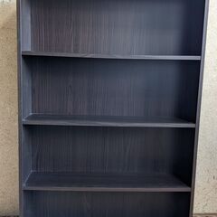 本棚4段(ダークブラウン) サイズ「横59.6×奥行16.2×高...