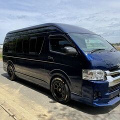 ハイエースキャンピング仕様車、車検6年2月、大型ナビ、大型テレビ...