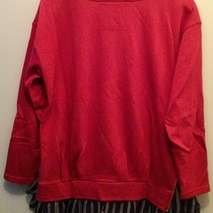 【大幅値引き中】季節もの TK 赤 トップス カジュアル トレーナー シンプルカワイイの画像