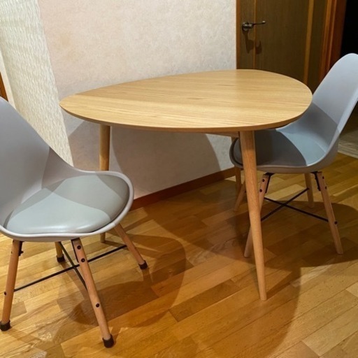 三角ダイニングテーブル　チェア　セット