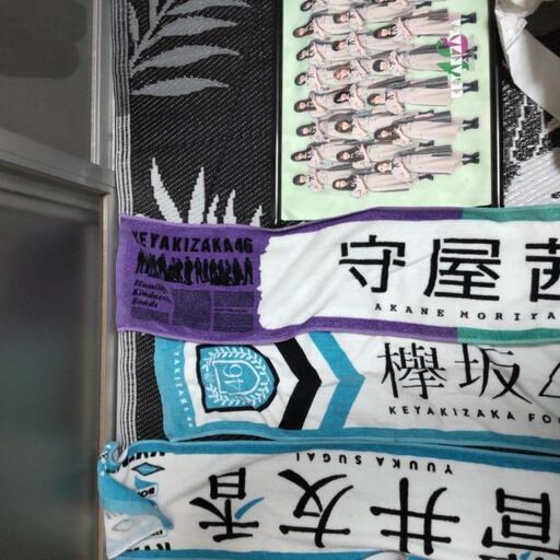 欅坂46タベストリーと、AKBの向井地美音のブランケット
