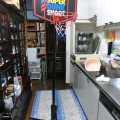 一輪車　バスケットボールゴールポスト