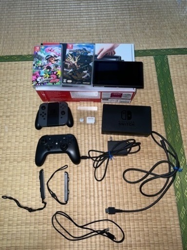 【期間限定】Switch本体 ソフト2本 コントローラー2つ SDカード