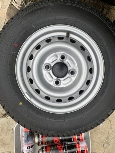 145R12▲タイヤ&ホイールセット！新車外し！軽トラック！