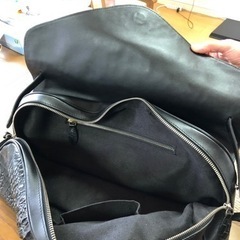 クロコ型押し本革バッグの画像