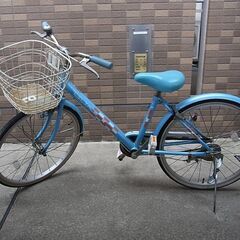 子ども用自転車　22インチ　水色
