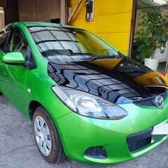 DE型 デミオ グリーンに黒ボンネット 走行2,9万キロ 車検5年10月！の画像