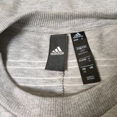 アディダス スウェットシャツ　グレーＭレディースの画像