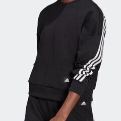 アディダス スウェットシャツ　レディース　ブラックＭ　9分丈パンツＳ