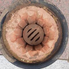 No.1　七輪　焼き物　塗装ハゲあり　陶器の画像