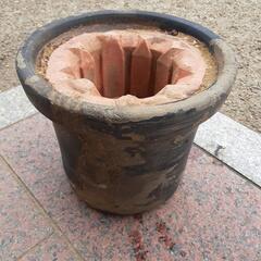 No.1　七輪　焼き物　塗装ハゲあり　陶器の画像