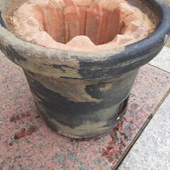 No.1　七輪　焼き物　塗装ハゲあり　陶器の画像