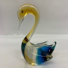 Multi Glass 置物 白鳥　ガラス工芸　1500円→1000円