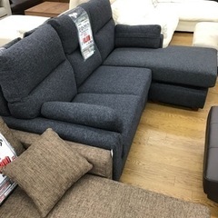KP-115【ご来店頂ける方限定】松田家具　テンペスト　カウチソファ　グレー