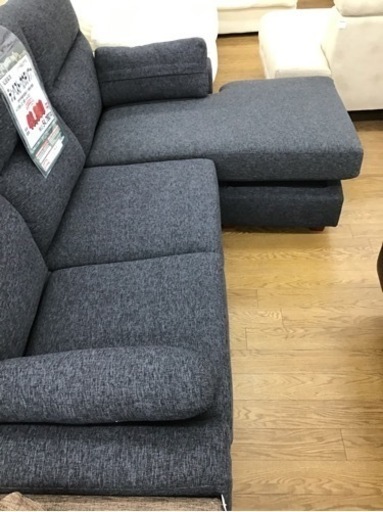 KP-115【ご来店頂ける方限定】松田家具　テンペスト　カウチソファ　グレー