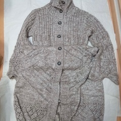 レディース　ニット　コート　カーディガン　くるぶし丈