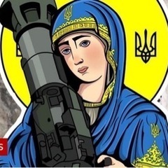 ウクライナ募金　キエフの幽霊 聖ジャベリン　キエフの亡霊　ステッカー4枚　チャリティー　アゾフ大隊　レトロの画像