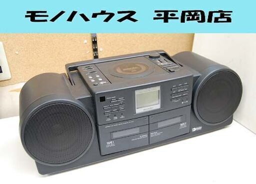 SHARP ラジカセ QT-77CD ブラック CD/テープ/ラジオ再生確認済み ダブルカセット シャープ 札幌市 清田区 平岡