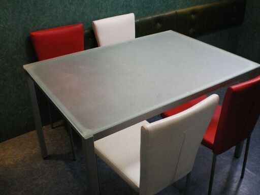 ★ ダイニングテーブル　ダイニング椅子4脚　セット　天板ガラス