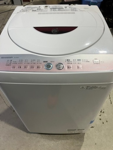 SHARP 6.0kg 全自動洗濯機 ES-GE60L-P 2012年製