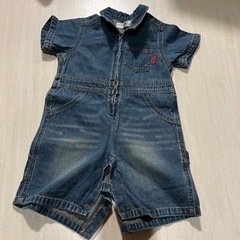 PORT DE BLANC デニム　ロンパース　80
