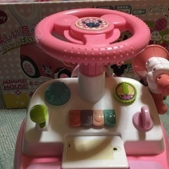 【値下げ】手押し車　ミニーマウスおしゃべりポップフルライドの画像