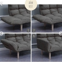 3月に購入したばかりのソファです　色はブルーですの画像