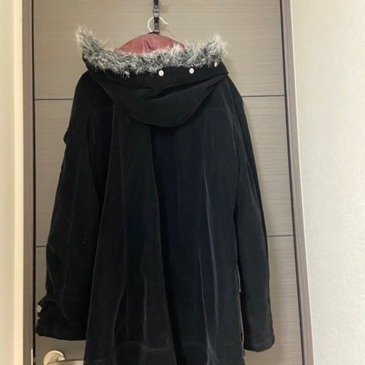 クロ　メタリック　ダッフルコート