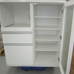 R388 NITORI 人気白キッチンカウンター、キッチンボード、幅88cm 美品