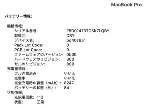 Macbook pro 16inch 2019 シルバー