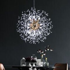 タンポポシャンデリア LEDクリスタルシャンデリア 8個電球