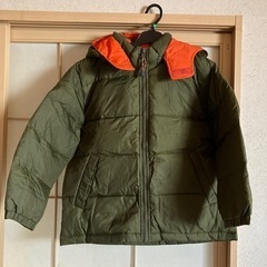 ユニクロUNIQLO☆KIDSダウン140cmアーミーグリーン