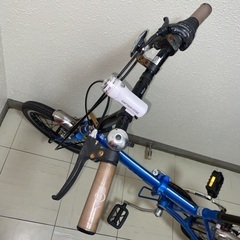 【MINI メタリックブルー 折り畳み自転車】の画像