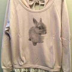 Wonder Rocket ピンク うさぎ トレーナー＆ブラウスセットの画像