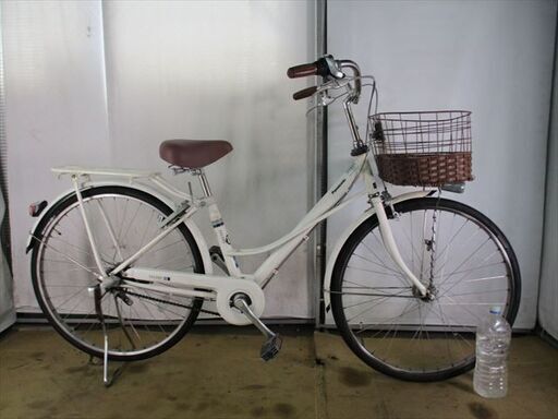 B914★限定特価★ 中古自転車 パナソニック　カラーズ　ホワイト【26インチ　3段　LEDオートライト 】