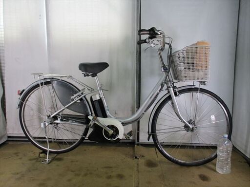 B918★整備済み　中古電動自転車★BS　アシスタ　シルバー　バッテリー新品付き【26インチ】