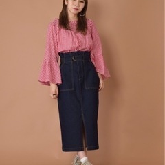 【新品】w closet ギンガムチェック トップス フリーサイズの画像