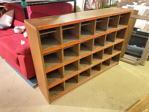 宇都宮でオシャレな家具を探すなら『オトワリバース！』ヴィンテージ下駄箱 下駄箱 フリーラック ブラウン ヴィンテージ 中古品 宇都宮でオシャレな家具を探すなら『オトワリバース！』ヴィンテージ