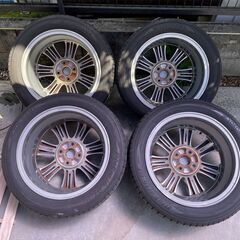 【取引中】ホンダ　フィット　GE系純正ホイール・タイヤ　185/55R16　6J+53　4H　PCD100の画像