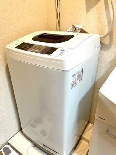 【1人用】HITACHI洗濯機、比較的綺麗、5キロサイズ、白