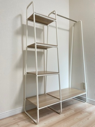 美品☆ 棚板付きハンガーラック