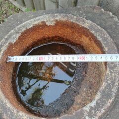 石臼　手水鉢　つくばい石　蹲  金魚鉢 庭石の画像