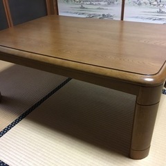 ★お取引者さま決定★YUASA製 高さ調整可能リビングコタツ 折...