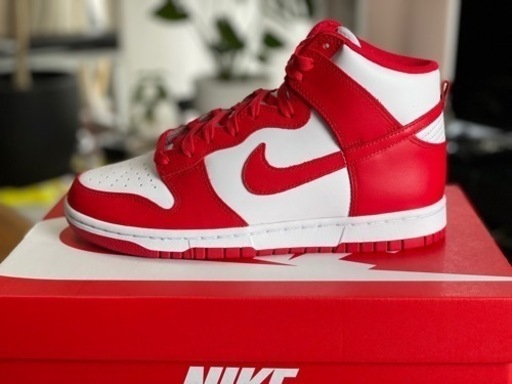最終価格　新品NIKE DUNK Hi ダンク　ハイ赤白　26cm