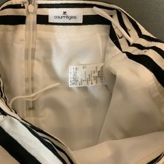 courreges ボーダー膝丈スカート　サイズ40(L) の画像