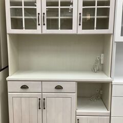 NITORI/ニトリ 食器棚 キッチンボード ハイタイプ WH ミランダ 120WH【ユーズドユーズ名古屋天白店】 J1730
