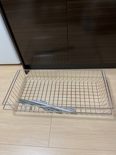 【交渉中】無印ステンレスユニットシェルフ用ワイヤーバスケット