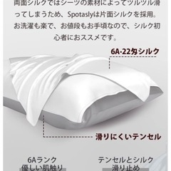 新品未開封！シルク枕カバー まくらカバー  片面シルク 片面テンセル カラーバリエーションあり！の画像