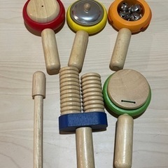 【ミュージックステーション】木のおもちゃ　楽器玩具　知育玩具　木琴　太鼓の画像