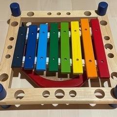 【ミュージックステーション】木のおもちゃ　楽器玩具　知育玩具　木琴　太鼓の画像